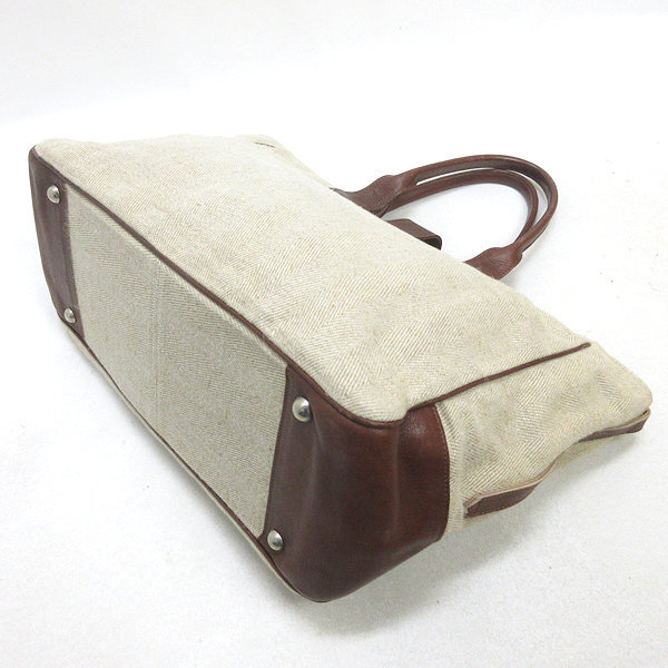 Q■イタリア制■オロビアンコ/OROBIANCO MASTER OF LINEN リネントートバッグBAG■男女兼用/大型/21【中古】