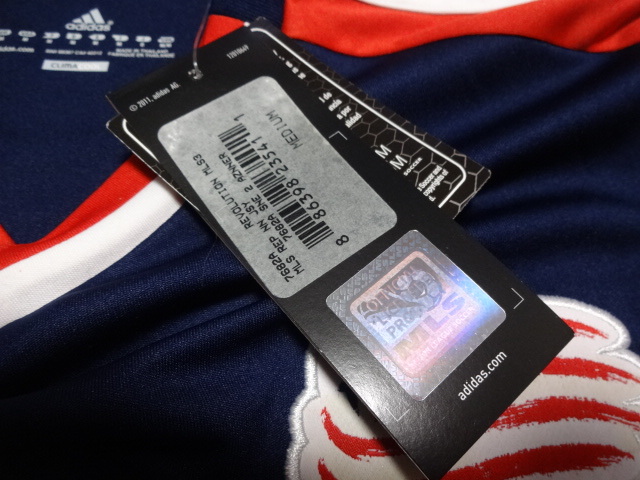 ニューイングランド レボリューション 正規(guī)品 ユニフォーム シャツ M(O)サイズ 2012 アウェイ 新品未使用品タグ付き MLS