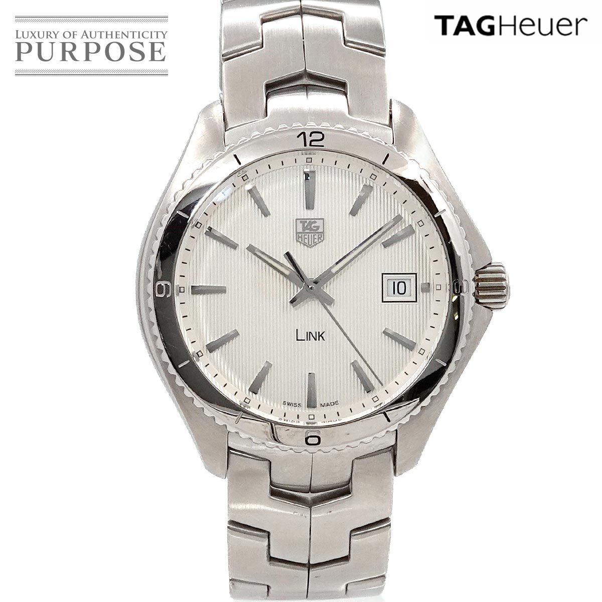  TAG Heuer TAG Heuer ссылка WAT1111 мужские наручные часы Date серебряный кварц часы Link 90265024