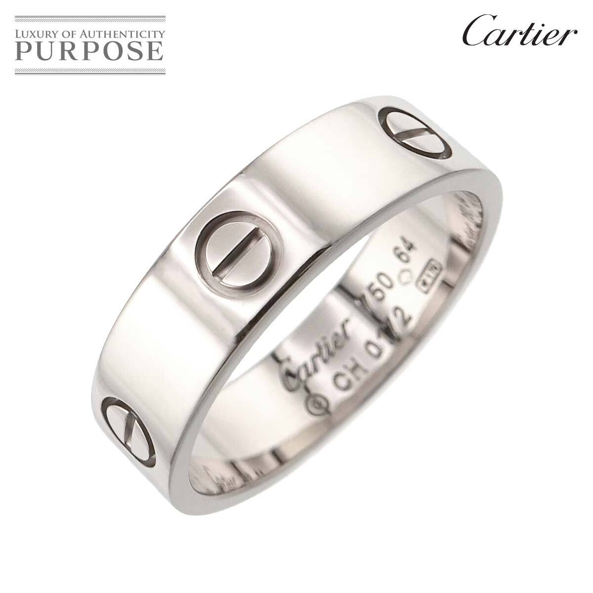 カルティエ Cartier ラブ #64 リング K18 WG ホワイトゴールド 750 指輪 Love Ring 90264000