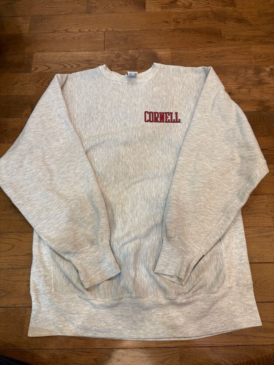 【希少】 Champion REVERSE WEAVE サイズXXL メンズ　チャンピオン　リバースウィーブ　CORNELL コーネル大学　90s 両面プリント　刺繍タグ_画像2