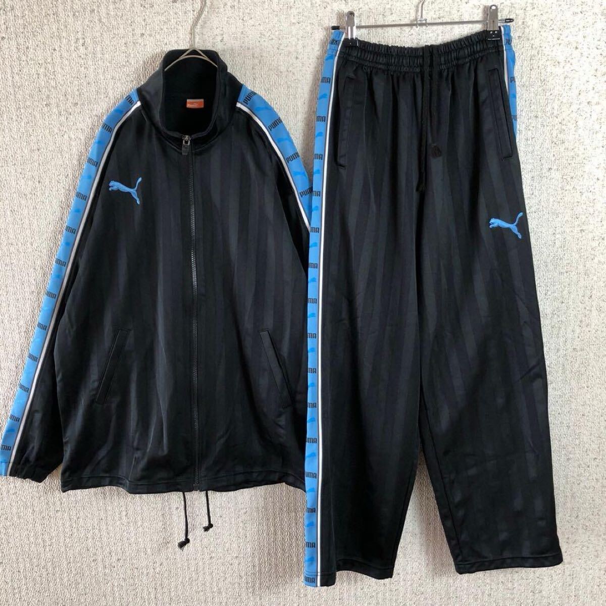 【人気】PUMAジャージ上下セットアップ　ビッグロゴ　アームロゴ　173cm S〜M
