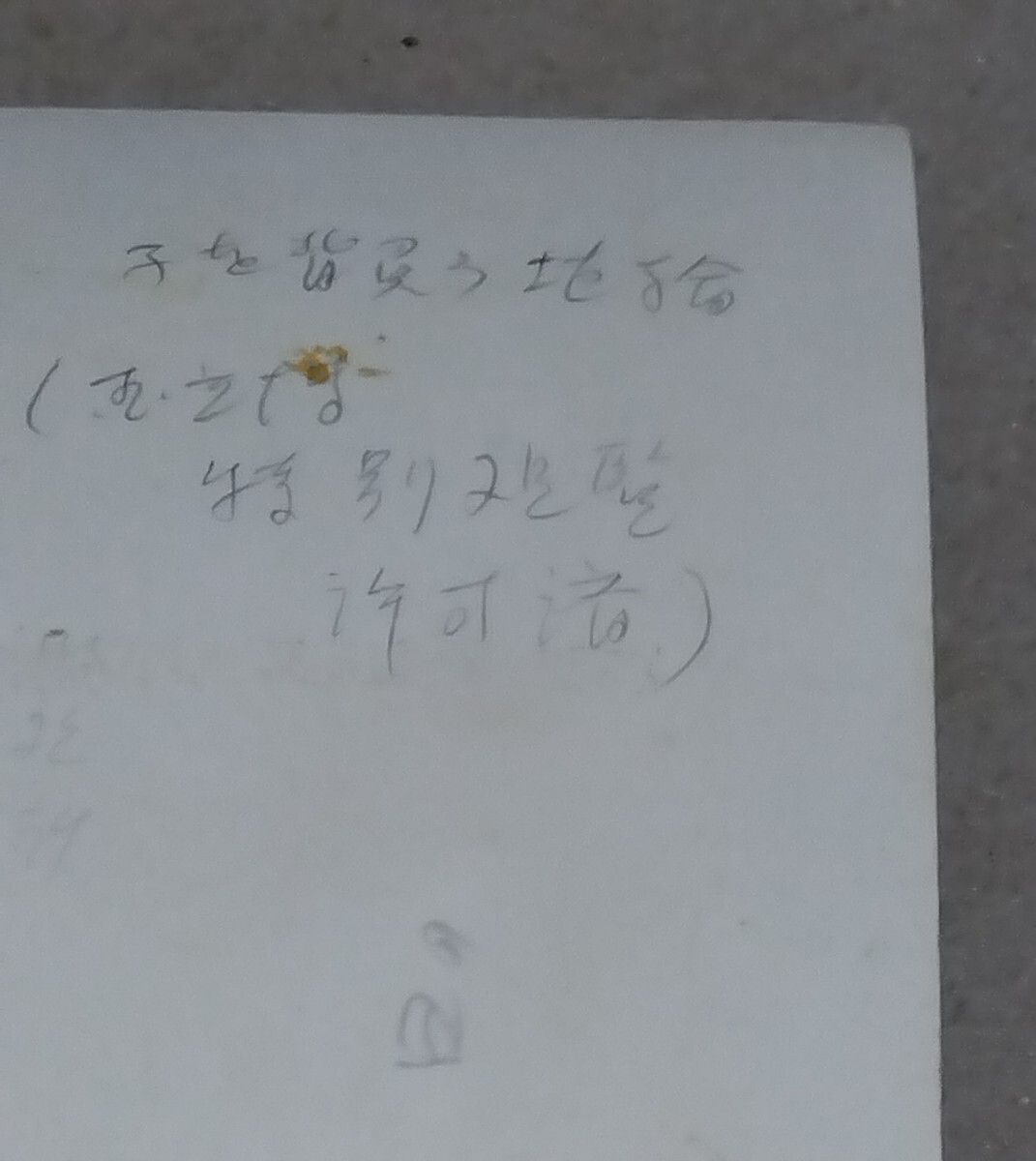 鉛筆による書き込み