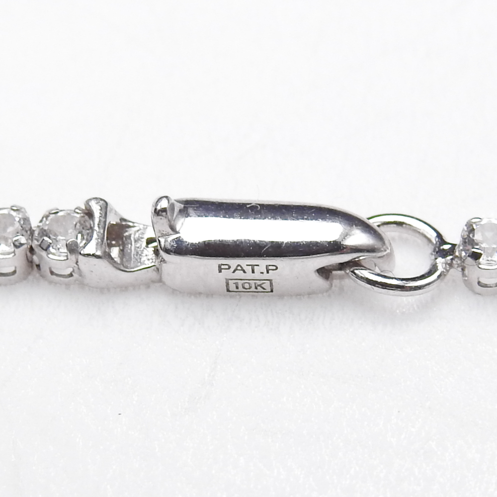 10K ホワイトゴールド キュービックCS2.00ct ブレスレット レディース アクセ　ジュエリー その３