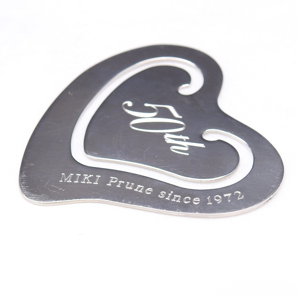 TIFFANY&CO. ティファニー ハート型 マネークリップ ブックマーク 50th MIKI Prune since 1972 sv925