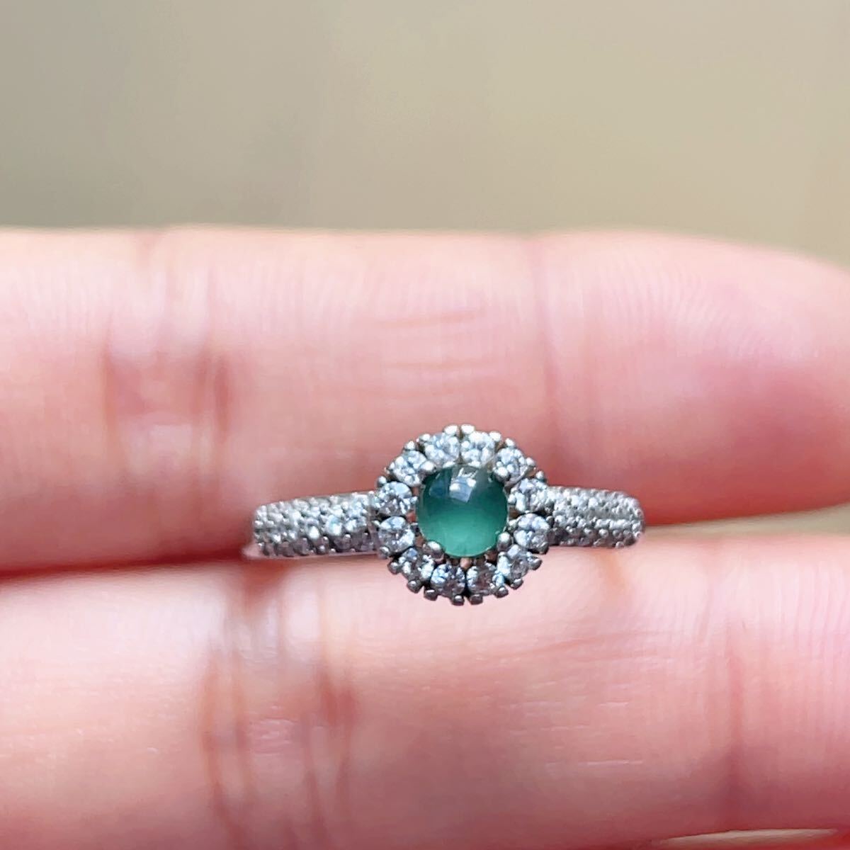 ◇s925銀印字◇ジェイド(本翡翠)◇指輪◇リング◇フリーサイズ◇天然石◇パワーストーン◇巾着袋つき◇プレゼントにも034R257_画像3