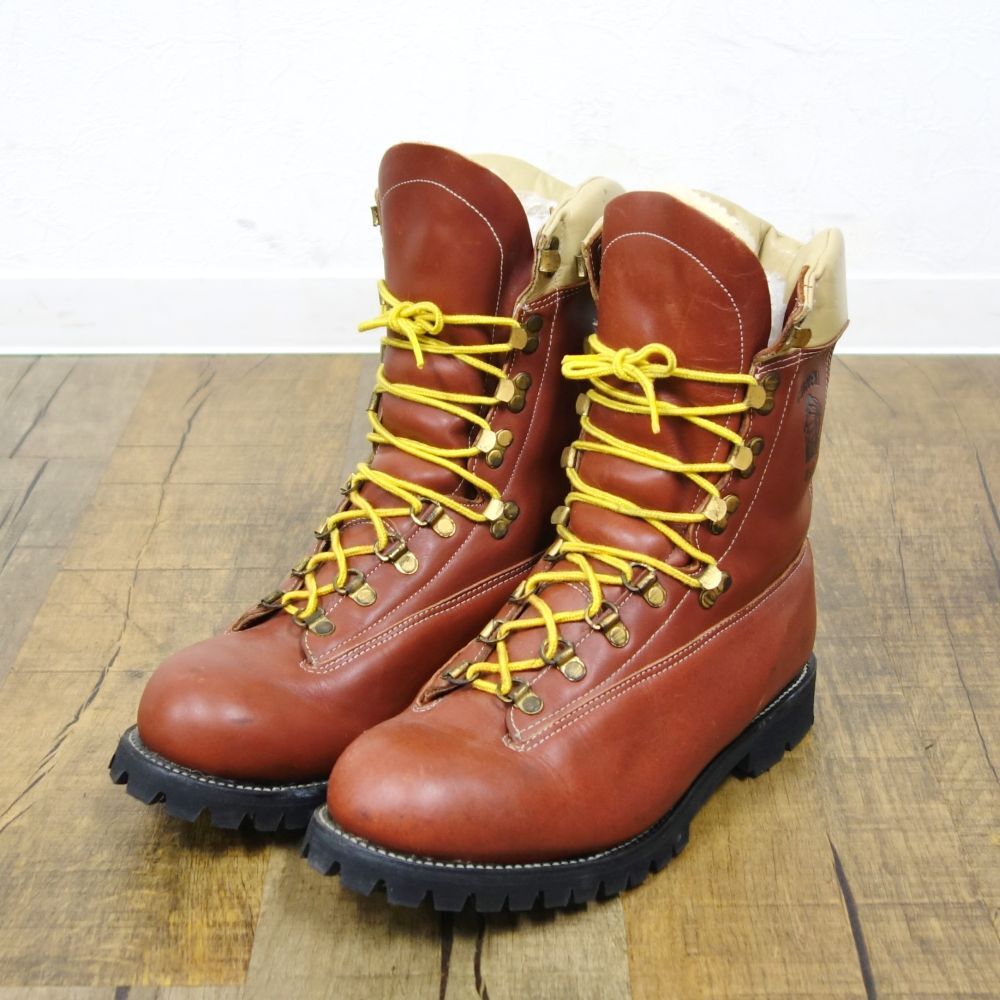 【はこぽす対応商品】 BOOTS CHIPPEWA チペワ 美品 マウンテン ce01on-rk26y07821 アウトドア シューズ 靴 26.5cm ビンテージ 黒タグ ボア レザー ブーツ スノーブーツ