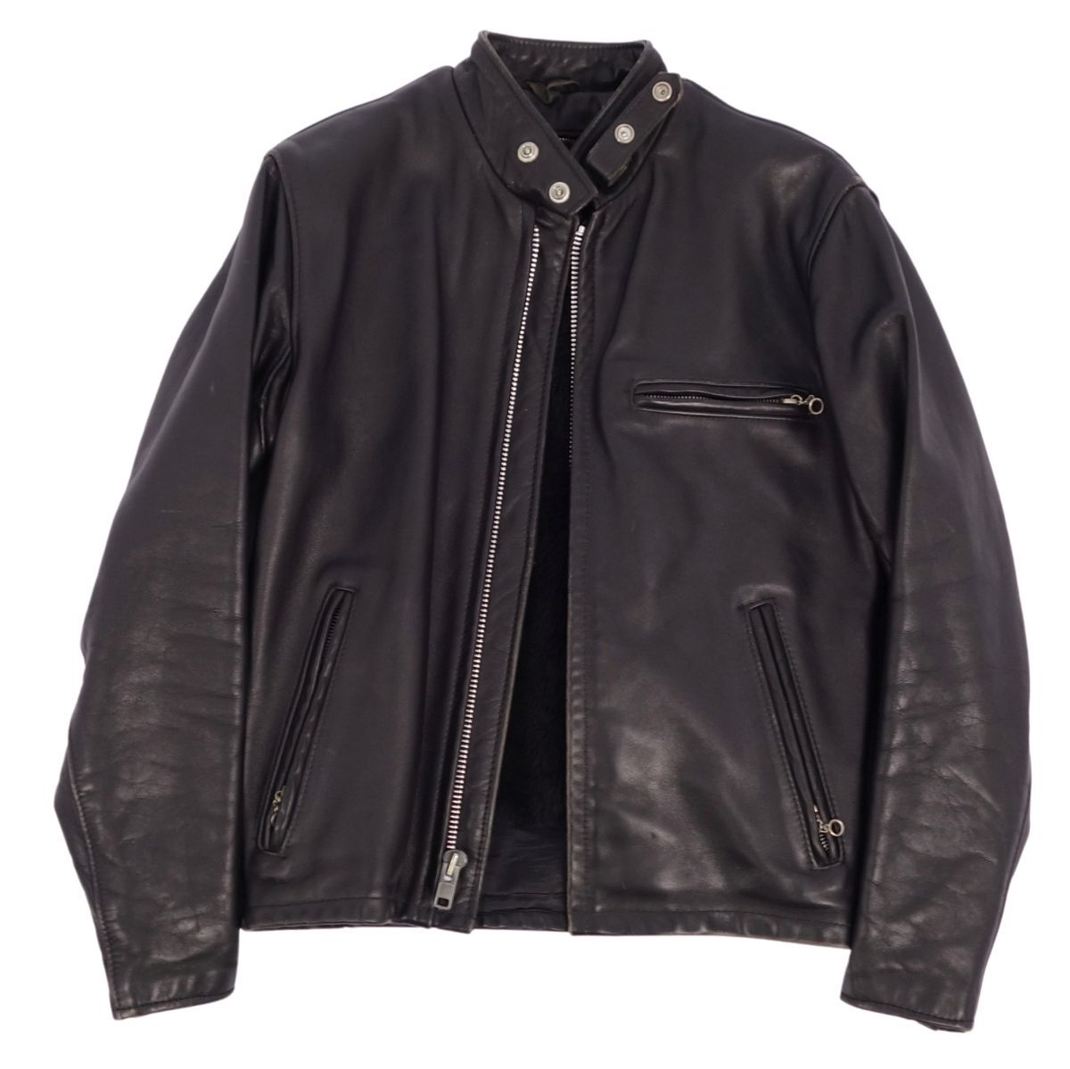 美品 ショット Schott ジャケット 641SP レザージャケット ライダース ライナー付き アウター メンズ 36(S相當(dāng))ブラック ce01ob-rm10e28741