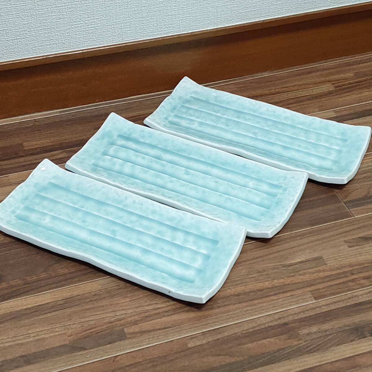 【 未使用 保管品 】受注生産品 業務用 長皿 ３枚セット_画像1