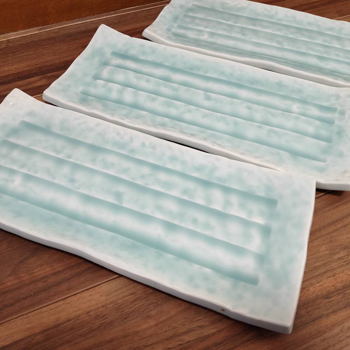 【 未使用 保管品 】受注生産品 業務用 長皿 ３枚セット_画像2