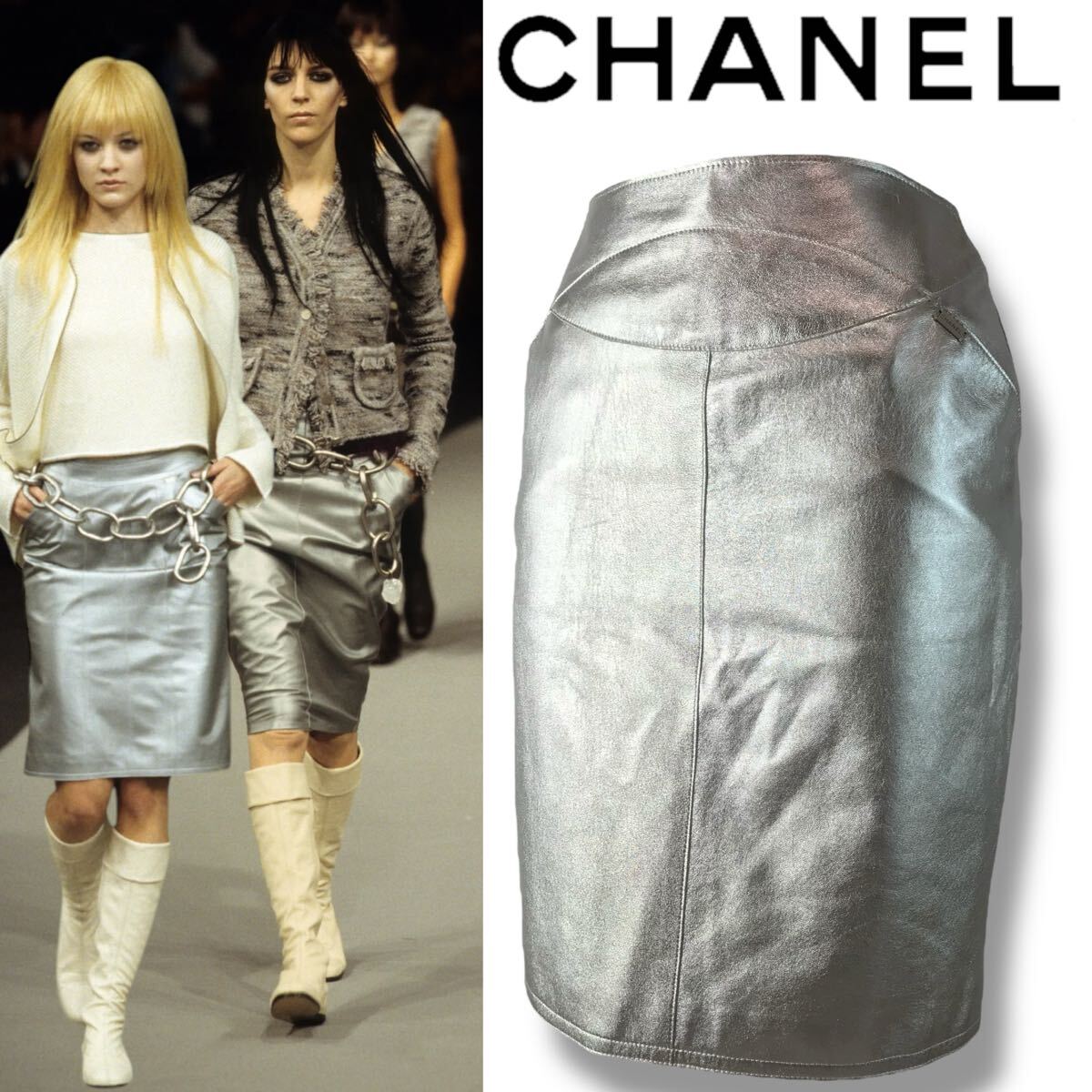 30 レア Vintage CHANEL 99A シャネル ラムスキン レザー ミニ 30 レア Vintage CHANEL 99A シャネル ラムスキン レザー ミニ