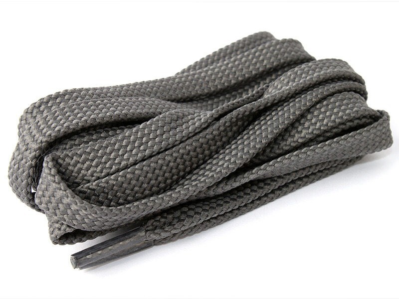 アウトドア スニーカー スポーツシューズなど シューレース 0.8CM×120CM×0.2CM平紐 靴紐 靴ひも#グレー_画像1