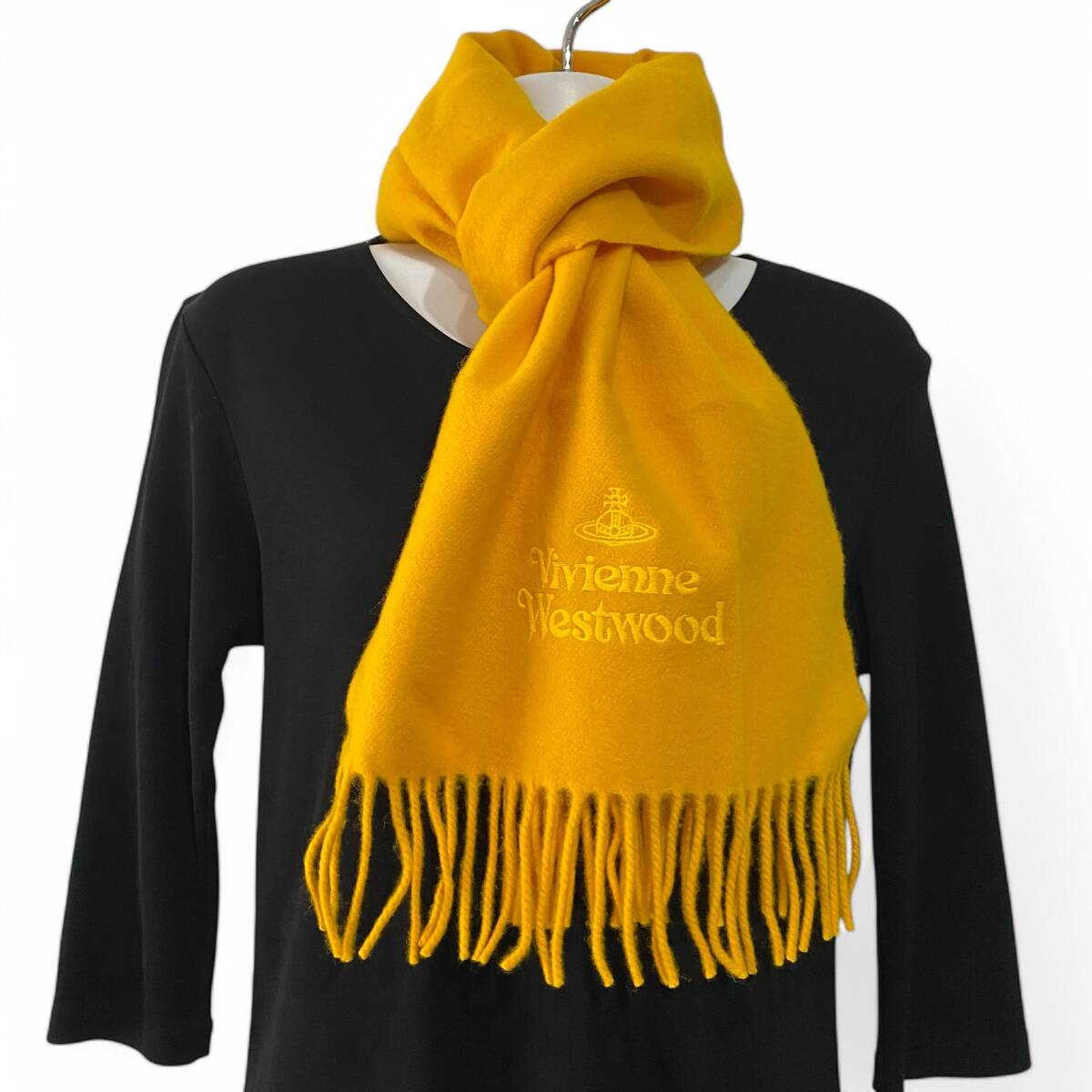 【送料&関税込】Vivienne Westwood Yellow Silk Scarves - Unis Vivienne Westwood Yellow Wool Scarf | eBay