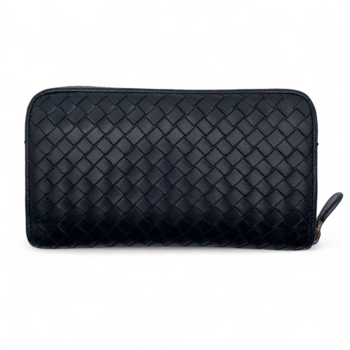 BOTTEGA VENETA Round Zip Long Wallet Intrecciato Black ラウンドファスナー 長財布 イントレチャート ブラック
