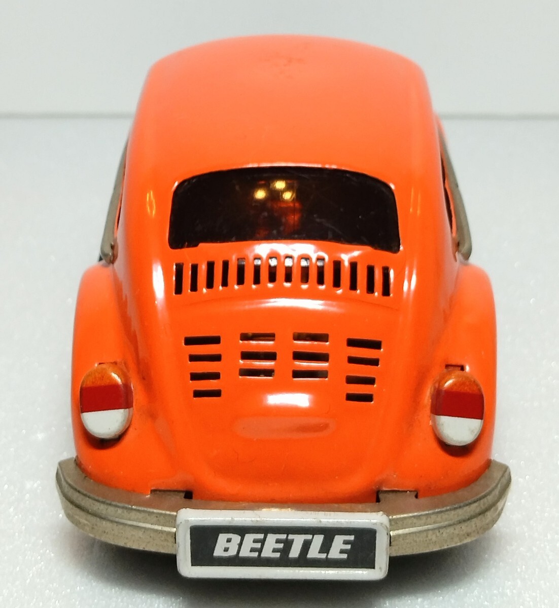 【玩具中古ミニカー】フォルクスワーゲン ビートル ブリキ フリクションミニカー オレンジ