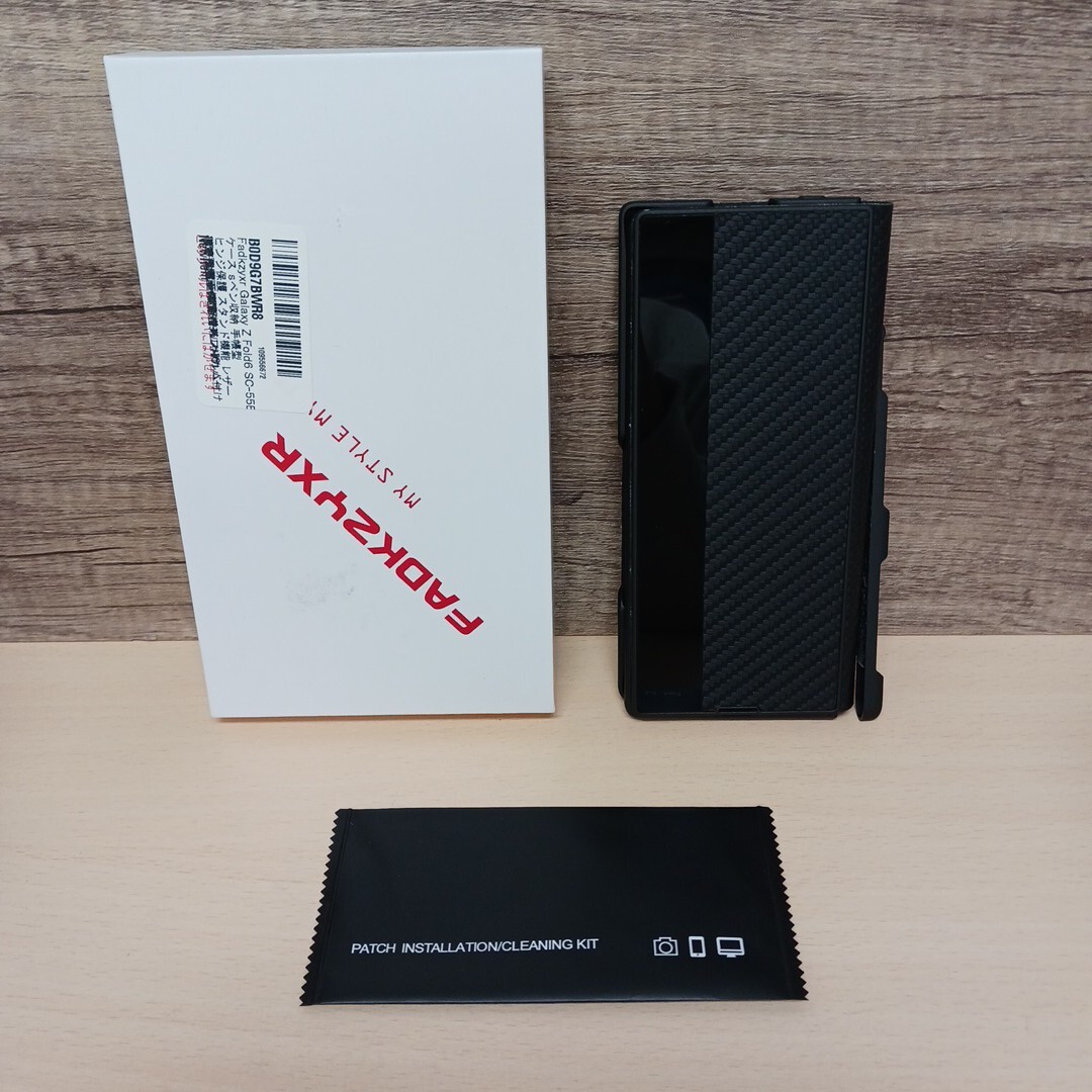 y020707k Fadkzyxr Galaxy Z Fold6 SC-55E ケース sペン収納 手帳型 ヒンジ保護 スタンド機能 レザー ギャラクシーフォールド6 カーボン