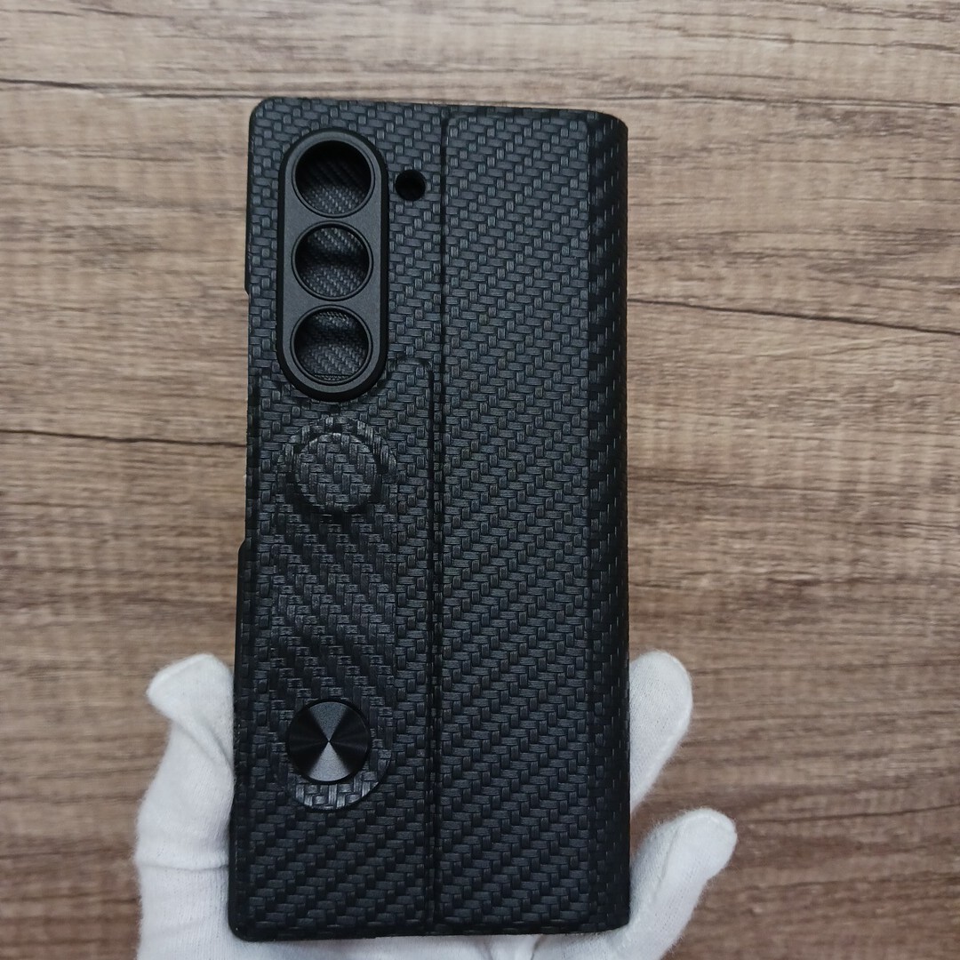 y020707k Fadkzyxr Galaxy Z Fold6 SC-55E ケース sペン収納 手帳型 ヒンジ保護 スタンド機能 レザー ギャラクシーフォールド6 カーボン