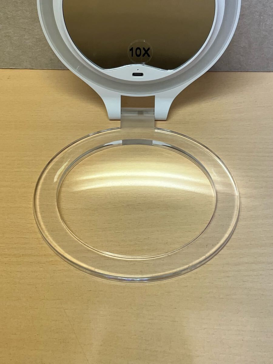 y021013a LED ライト 付き ミラー Luxspire LEDライト 鏡 化粧鏡 タッチ式 USB充電　折りたたみ
