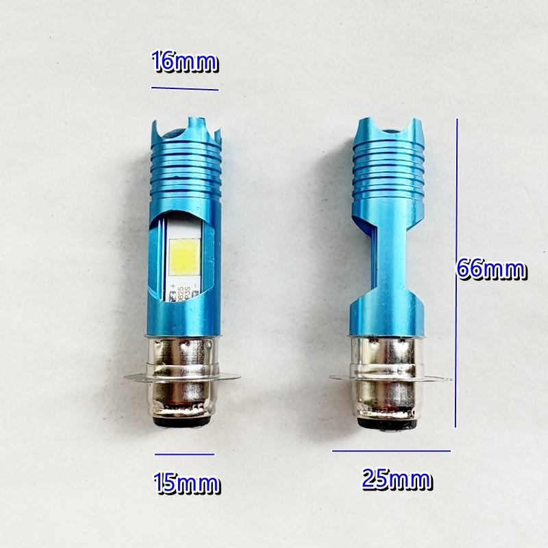 2個(gè) ヘッドライト PH7/T19/P15D☆LED バルブ ホワイト 原付 スクーター DC12V■汎用 P15D-25-1■アンビエントライト內(nèi)蔵