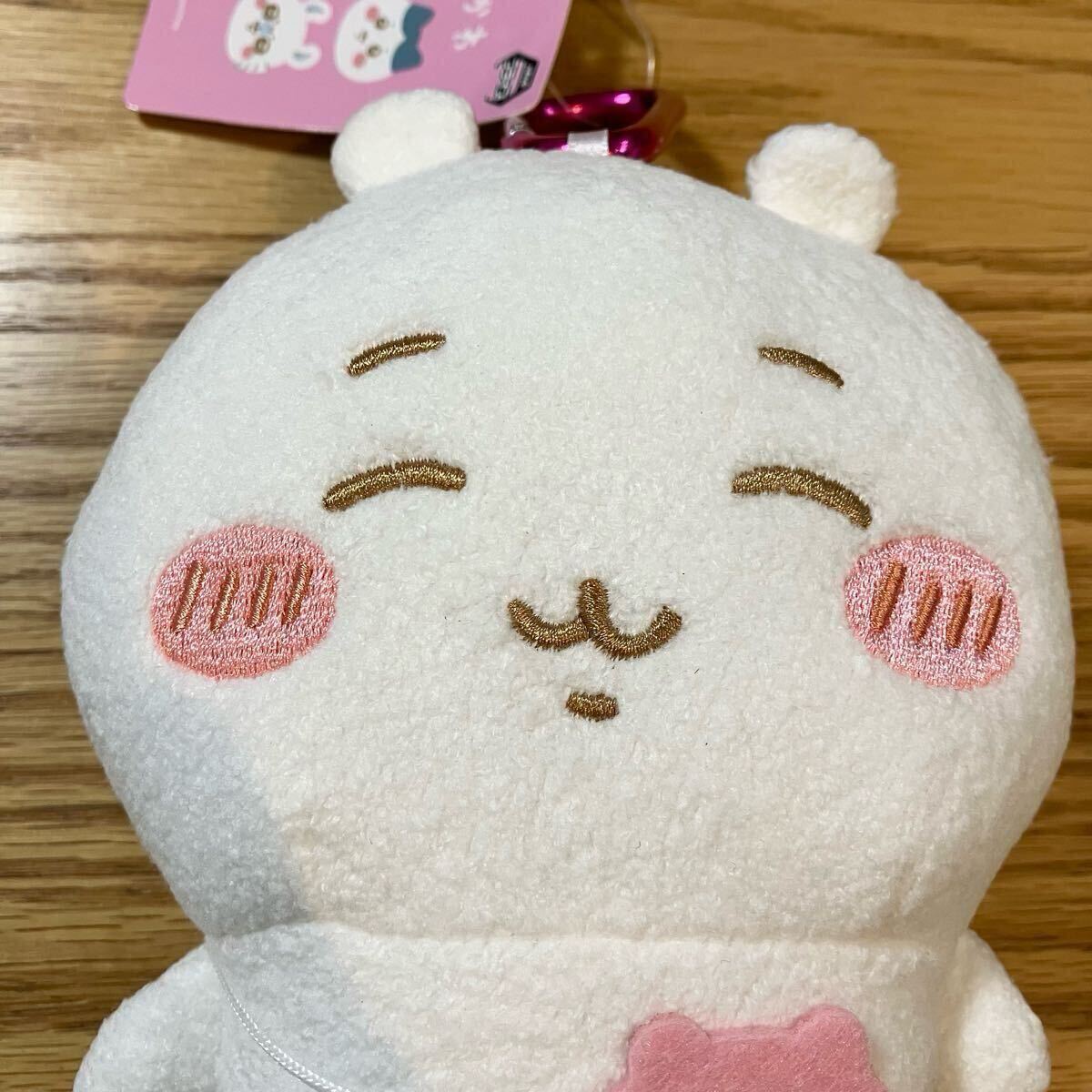 即決 新品 非売品 ちいかわ がま口ポーチ ぬいぐるみ ポーチ カラビナ付き マスコット ポシェット プライズ 限定 キーホルダー ゲーセン_画像2