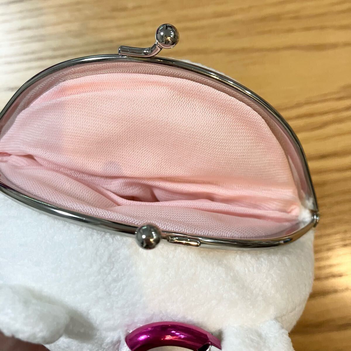 即決 新品 非売品 ちいかわ がま口ポーチ ぬいぐるみ ポーチ カラビナ付き マスコット ポシェット プライズ 限定 キーホルダー ゲーセン_画像6