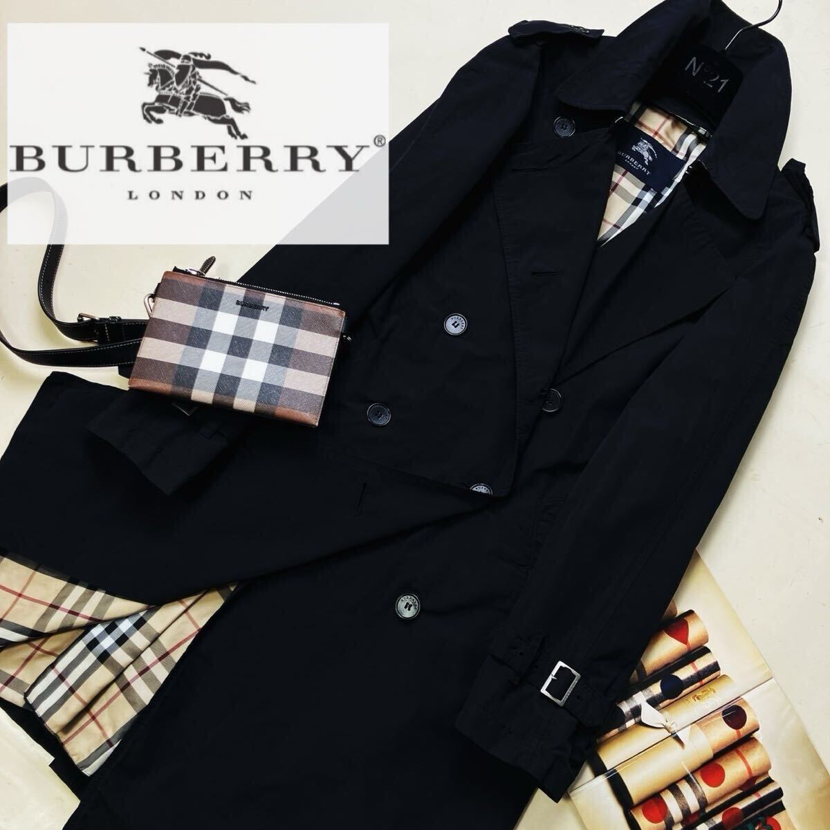 限界価格 定価16万 BURBERRY 圧倒的高級感 バーバリー Yahoo!オークション - a45 美品【上品の最高級】参考価格15万