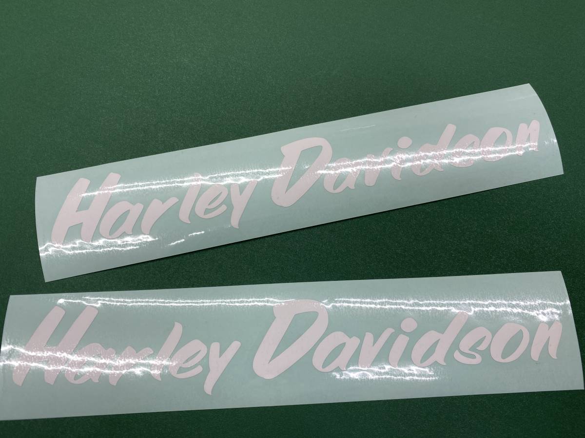 手描きレタリング文字ピンスト白ハーレーダビッドソン