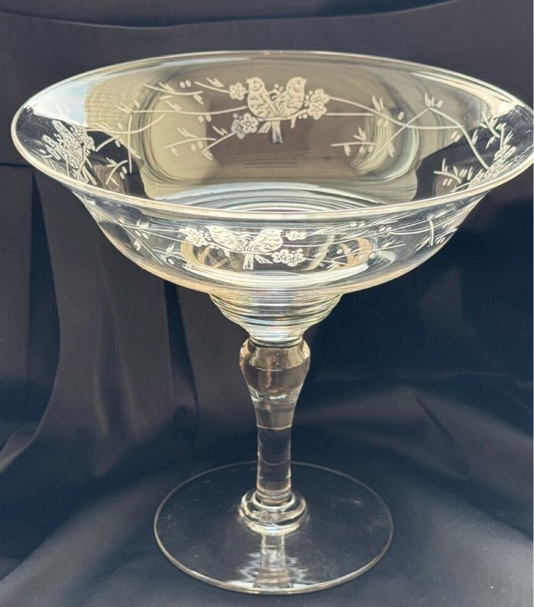 イギリス　アンティーク　クリスタルグラス　シャンパン　スチュアート社　Stuart社　【e】_画像1