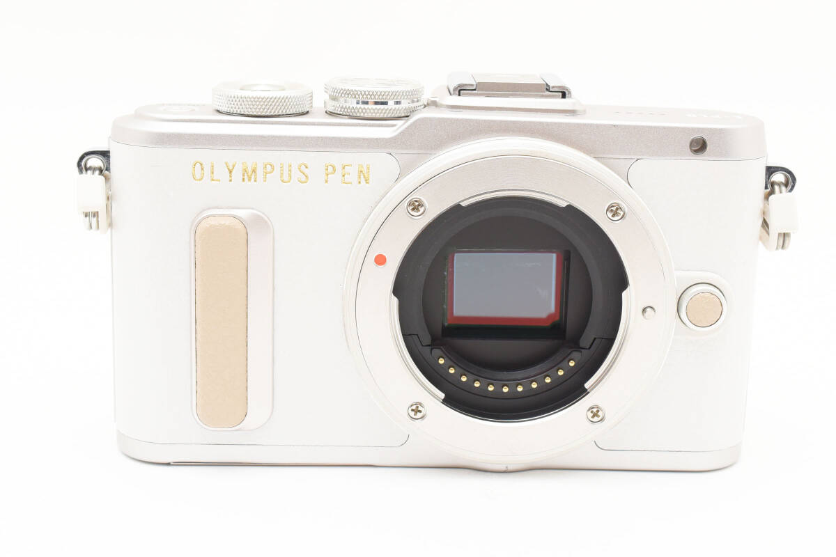 超美品 オリンパス ペン E-PL8 ミラーレスデジタルカメラ ボディ シャッター回数705 ホワイト フラッシュ付き Olympus 529_画像3