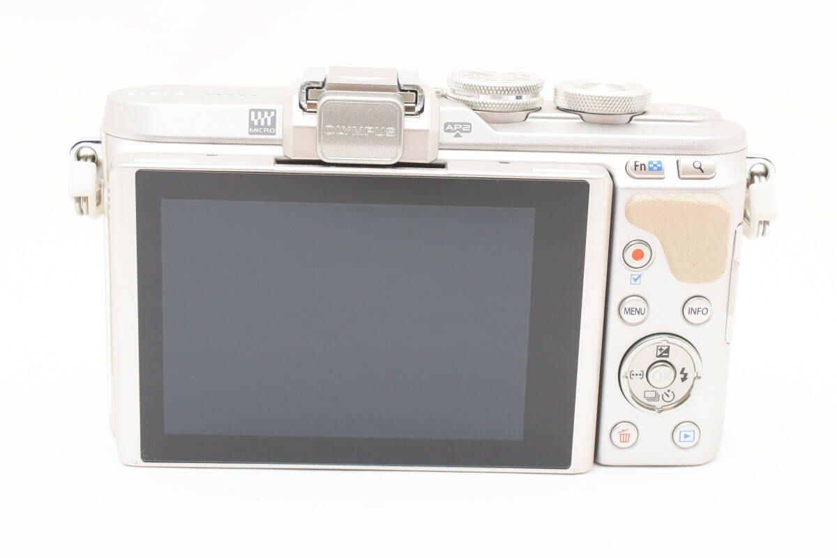 超美品 オリンパス ペン E-PL8 ミラーレスデジタルカメラ ボディ シャッター回数705 ホワイト フラッシュ付き Olympus 529_画像5