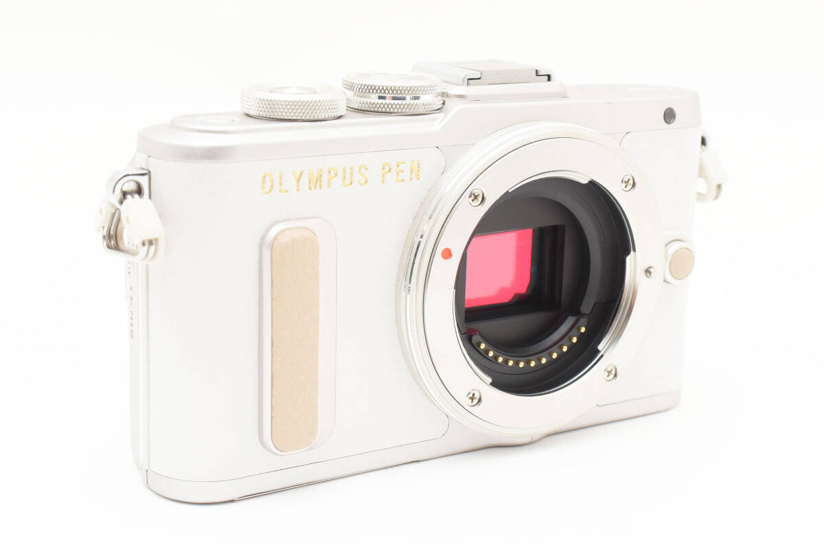 超美品 オリンパス ペン E-PL8 ミラーレスデジタルカメラ ボディ シャッター回数705 ホワイト フラッシュ付き Olympus 529_画像4