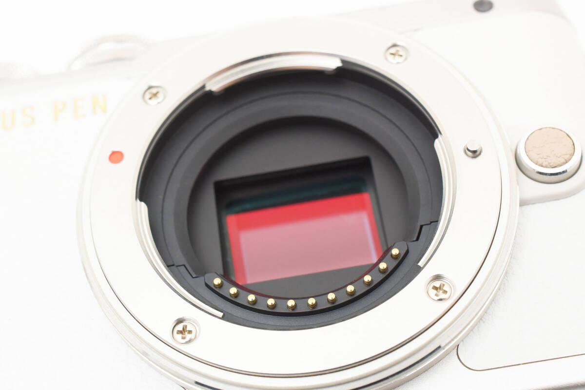 超美品 オリンパス ペン E-PL8 ミラーレスデジタルカメラ ボディ シャッター回数705 ホワイト フラッシュ付き Olympus 529_画像9