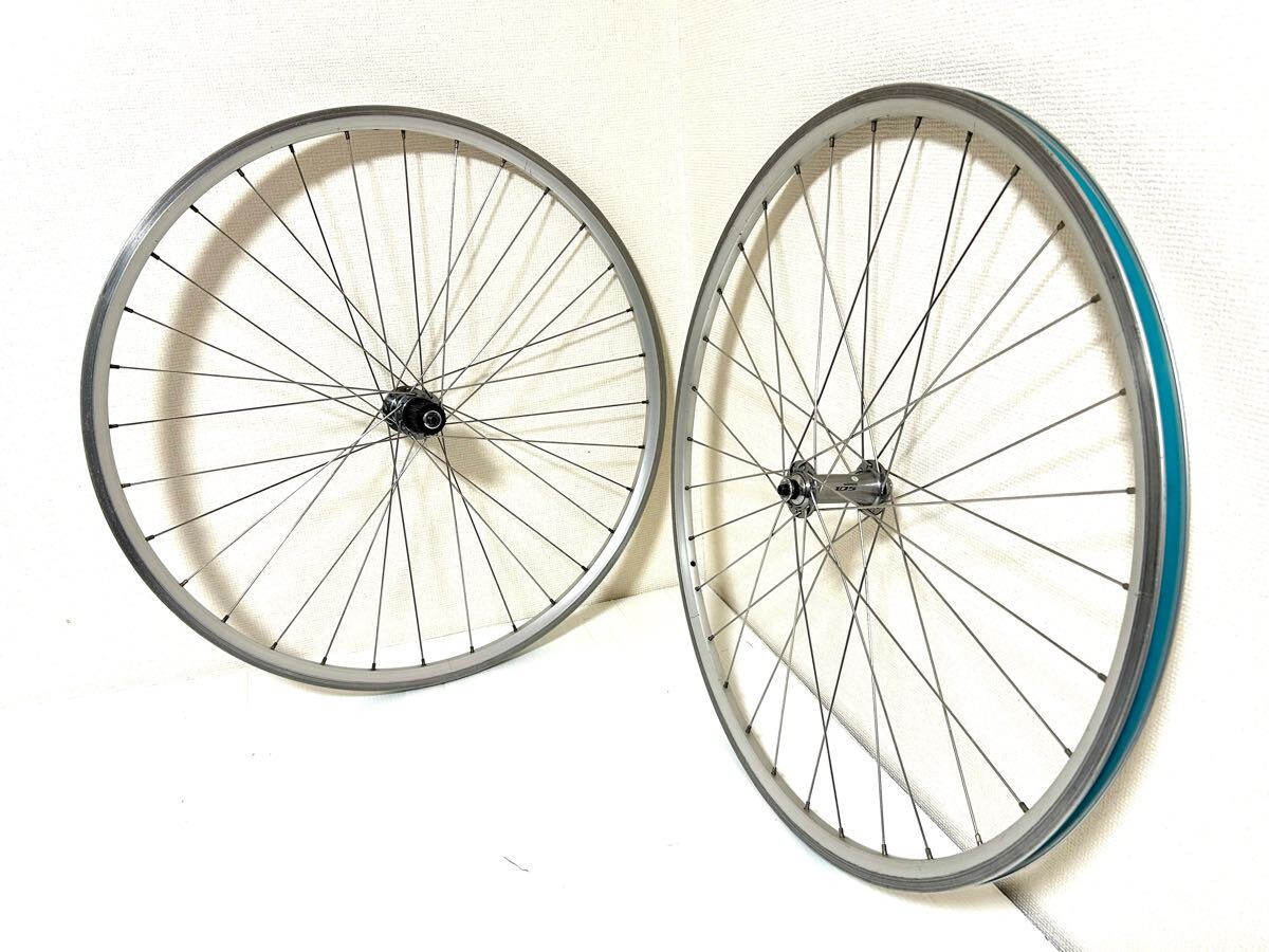 【送料込み】アラヤAR-713リム×105ハブ 700Cホイール前後セット 中古使用少