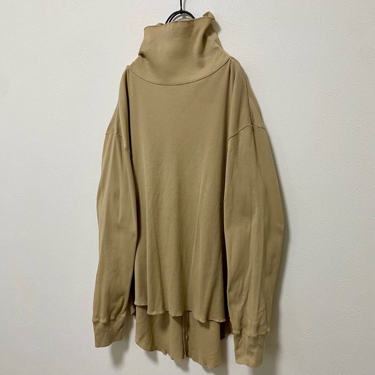 NIKO AND... ニコアンド コットン100% ハイネックリブワイドカットソー