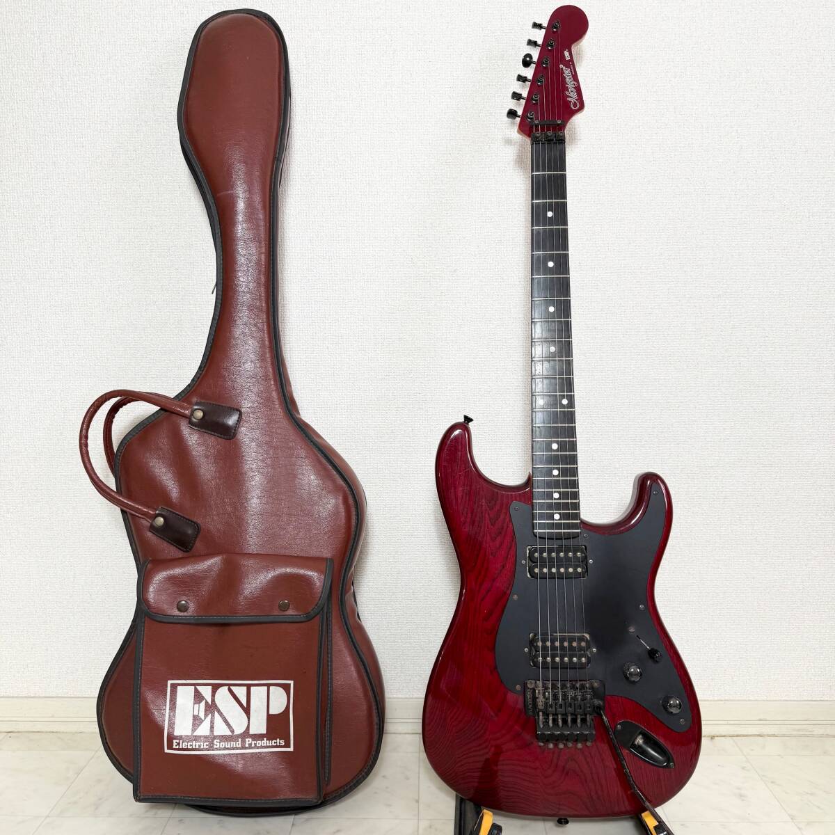 希少 80年代 Navigator by ESP ストラト タイプ 初期型 L-200 PU MAGICIAN Floyd rose 日本制 アーム ソフトケース付