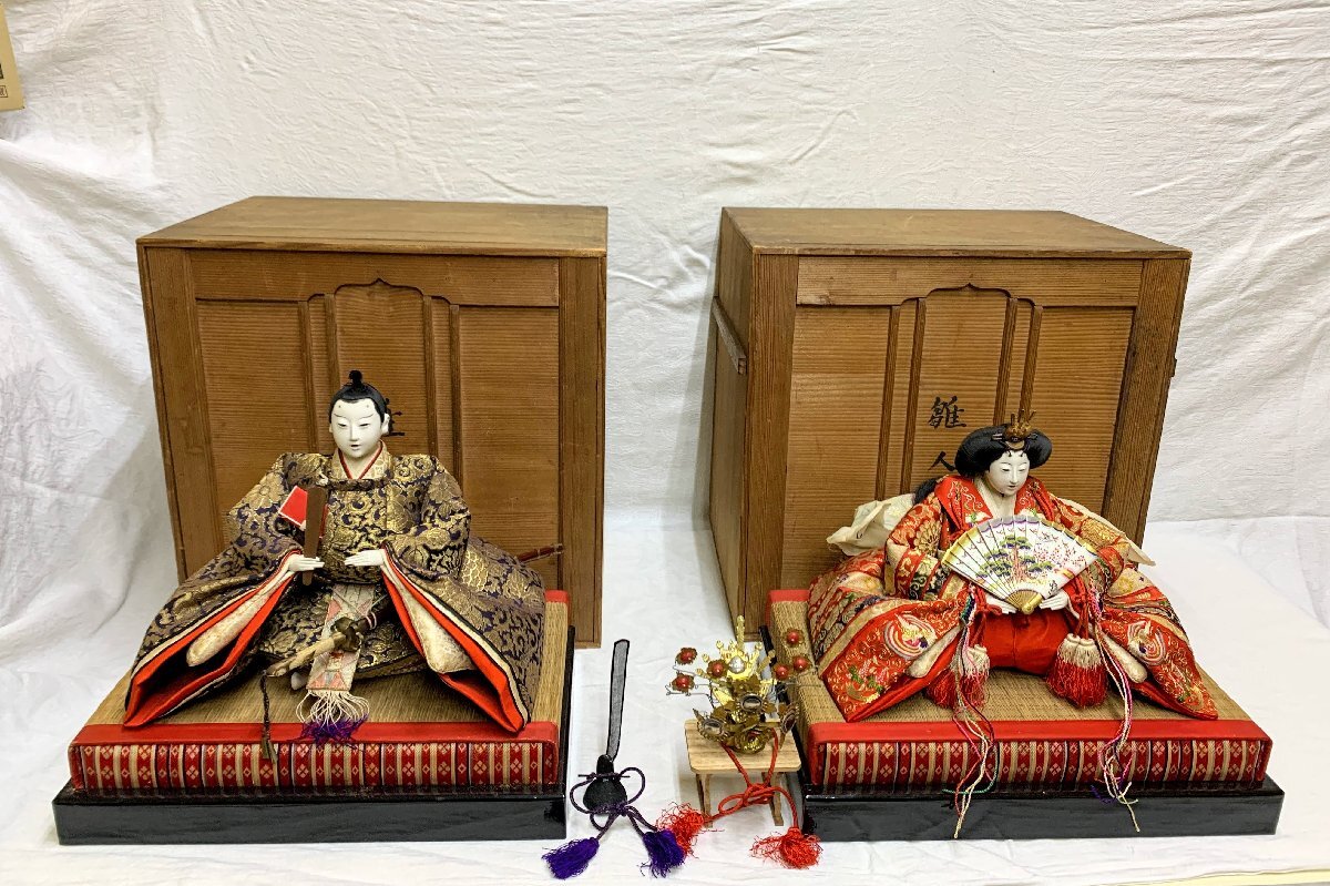 16308/京都丸平 御雛人形細工司 橋本幸三郎 雛人形 内裏雛 昭和6 16308/京都丸平 御雛人形細工司 橋本幸三郎 雛人形 内裏雛 昭和6