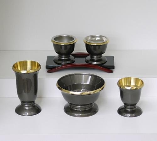 ゆうがお5点セット(メタルグレー)3.0【モダン仏具セット・家具調】 ゆうがお5点セット(メタルグレー)3.0【モダン仏具セット・家具調】