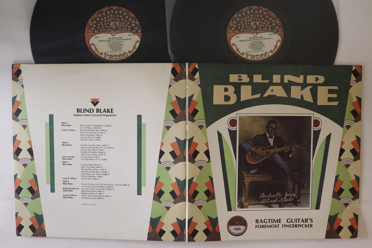 2LP Blind Blake Ragtime Guitars Foremost Fingerpicker L1068 YAZOO US Vinyl /00660