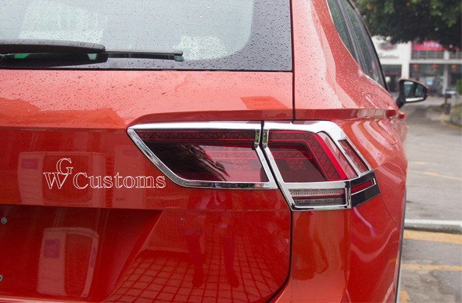 2016 16UP VW ティグアン クローム テールライトカバー トリム メッキ エアロ 外裝カスタム 専用設(shè)計(jì) 涂裝保護(hù) 簡(jiǎn)単裝著 ４點(diǎn)セット