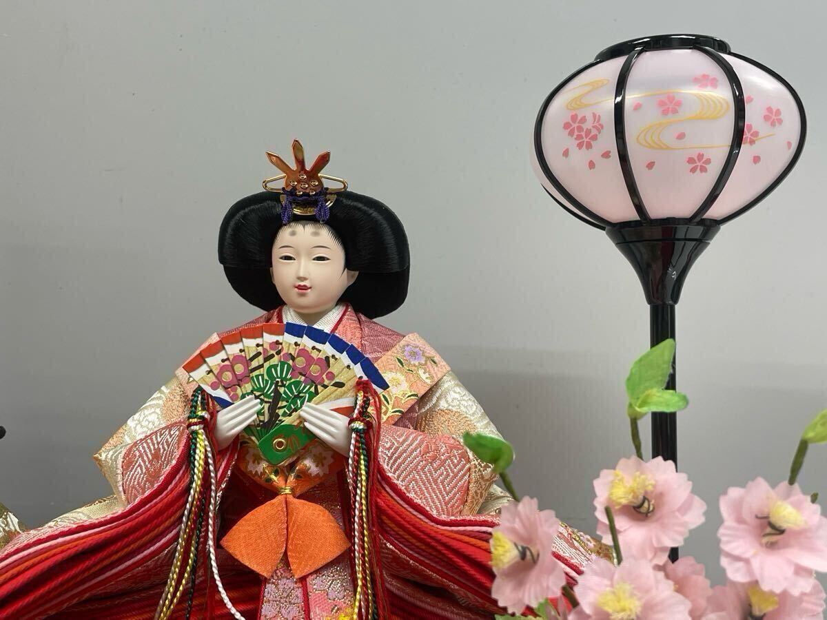 久月 雛人形 ガラスケース オルゴール付き 照明付き 雛人形