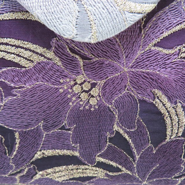 和裝バッグ 和裝小物 中古 リサイクル 刺繍 花模様 きもの北條 A1154-2