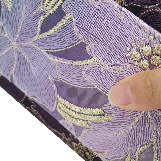 和裝バッグ 和裝小物 中古 リサイクル 刺繍 花模様 きもの北條 A1154-2