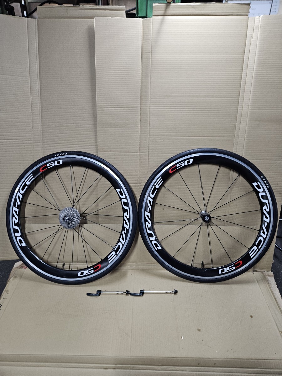 SHIMANO シマノ WH-7900-C50-CL DURA-ACE シマノフリー 10s改11スプロケ付きクリンチャー カーボンハイブリッドリム ホイール中古 綺麗目