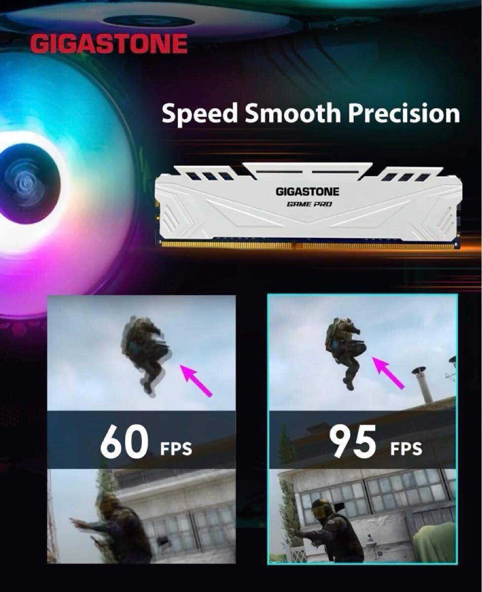 GIGASTONE GamePRO 8GBx2枚 DDR4 3200MHz PC4-25600 CL16-18-18-40 Intel XMP 2.0 AMD Ryzen 1.35V UDIMM 288ピン アンバッファー 非ECC