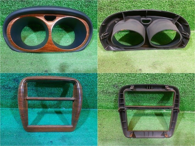 A管理76815 H09 オプティ クラシック5 L300S 】現(xiàn)狀品 スレあり ☆純正 MOMO ウッド ステアリング ホーンパッド付 フロント木目パネル付☆