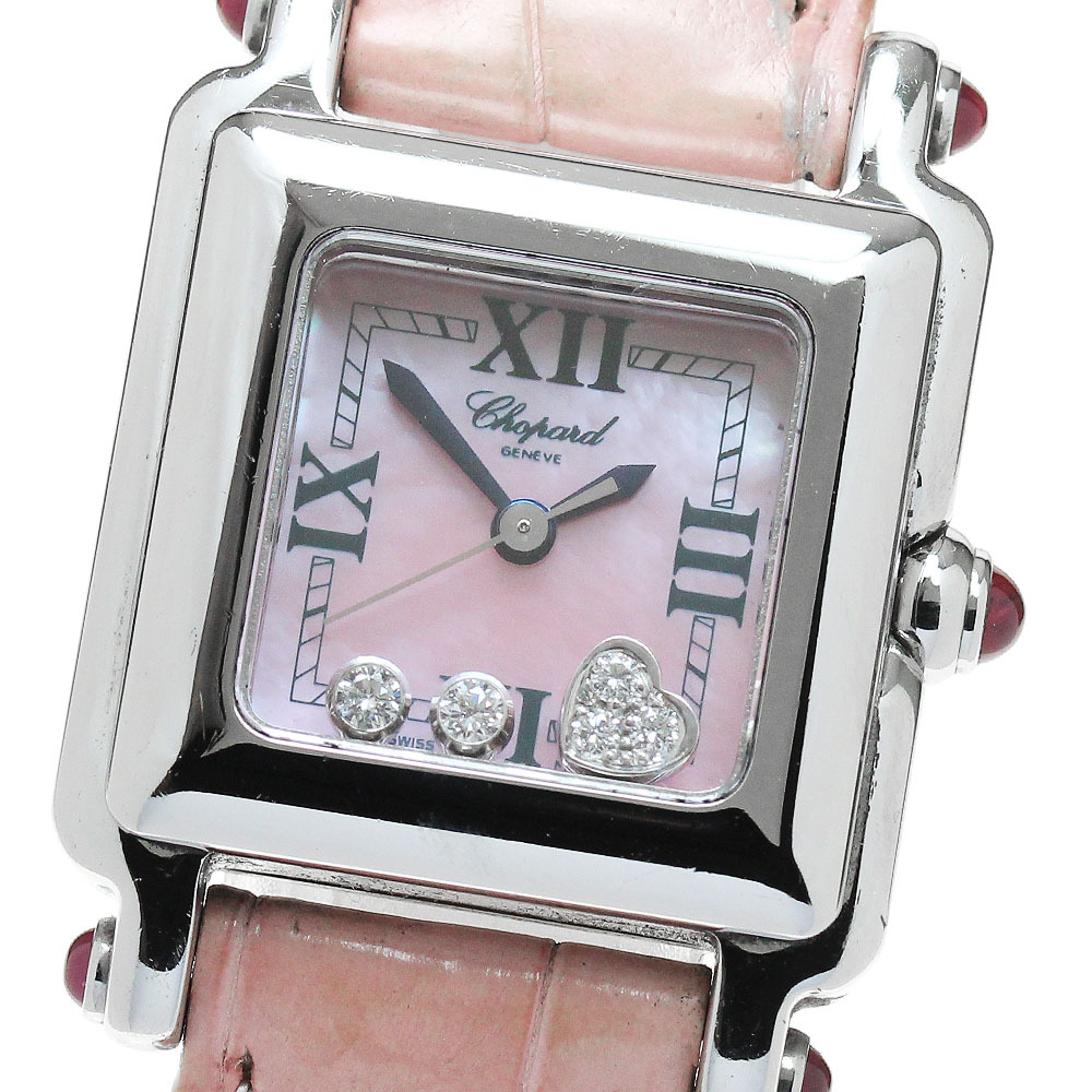 ショパール Chopard 27/8892-21 ハッピースポーツ 3Pダイヤ クォーツ レディース _867844