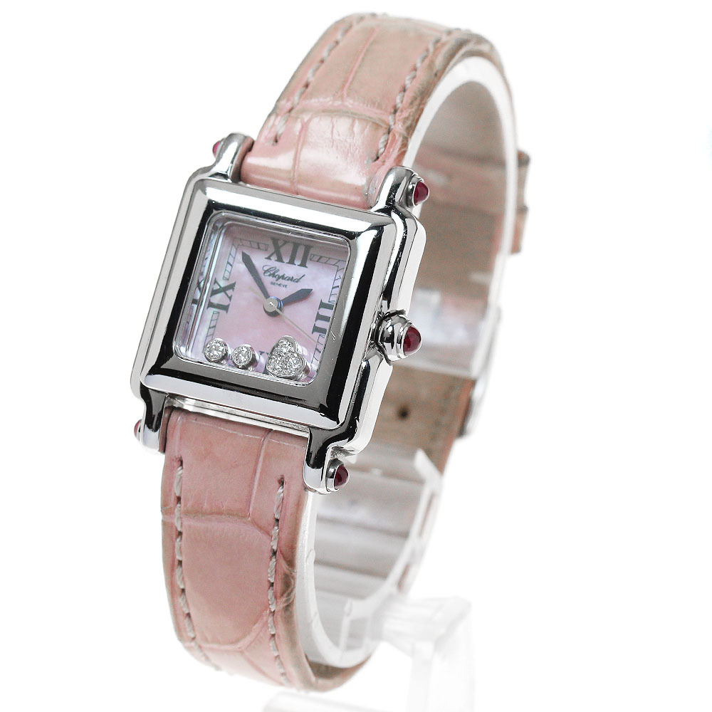 ショパール Chopard 27/8892-21 ハッピースポーツ 3Pダイヤ クォーツ レディース _867844