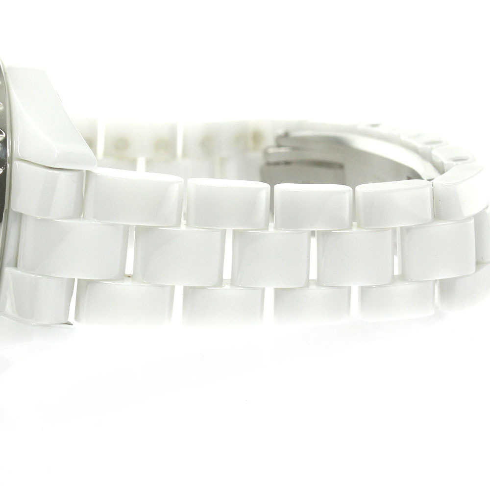 シャネル CHANEL H2422 J12 33ｍｍ 白セラミック 8Pダイヤ クォーツ レディース _867060