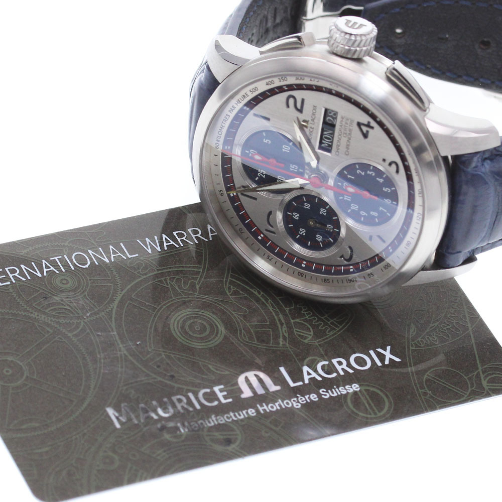 モーリスラクロア MAURICE LACROIX MP6018-SS001-12E マスターピース マスタークロノグラフ 自動巻き メンズ 良品 保証書付き_871243