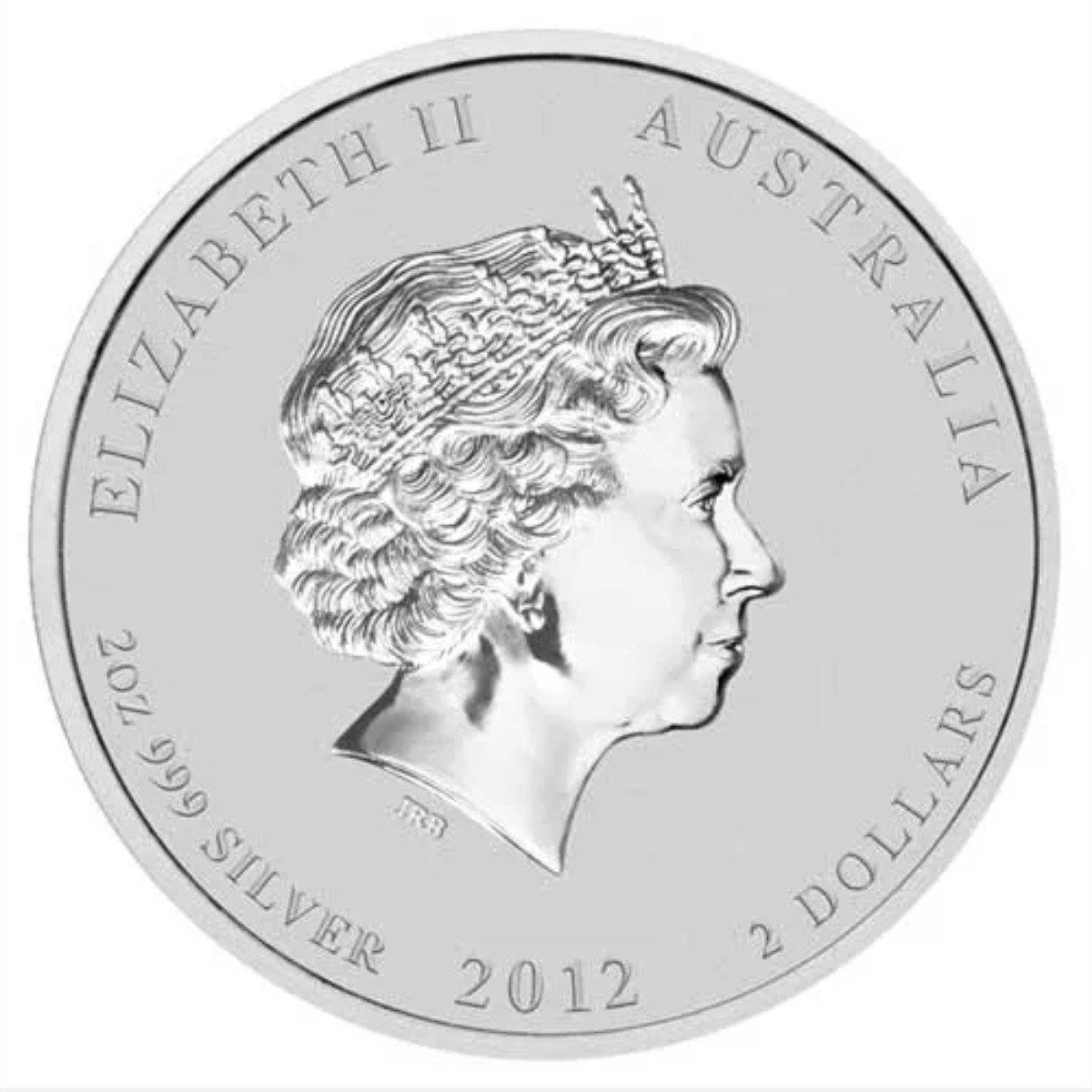 ふるさと納税 2オンス オーストラリア 2012 干支 ドラゴン 銀貨 BU 完全未使用 貨幣